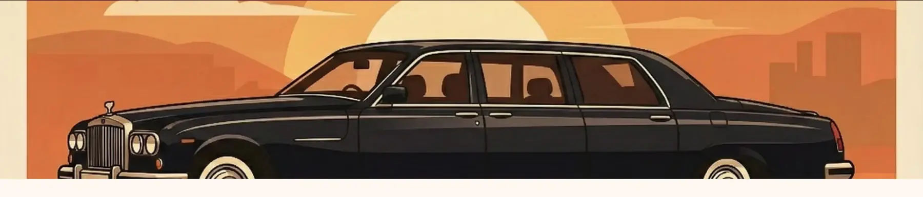 Black luxury limousine